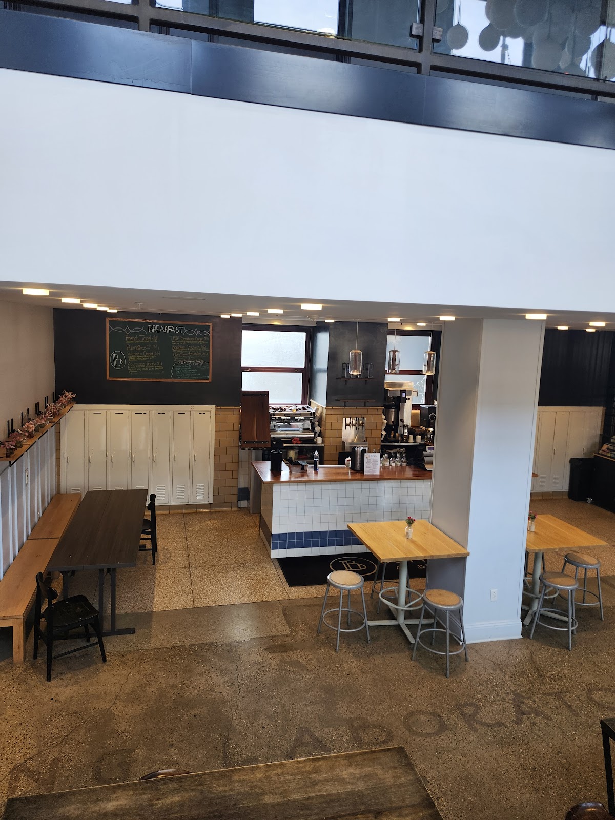 Coffee at Brick Shop interior