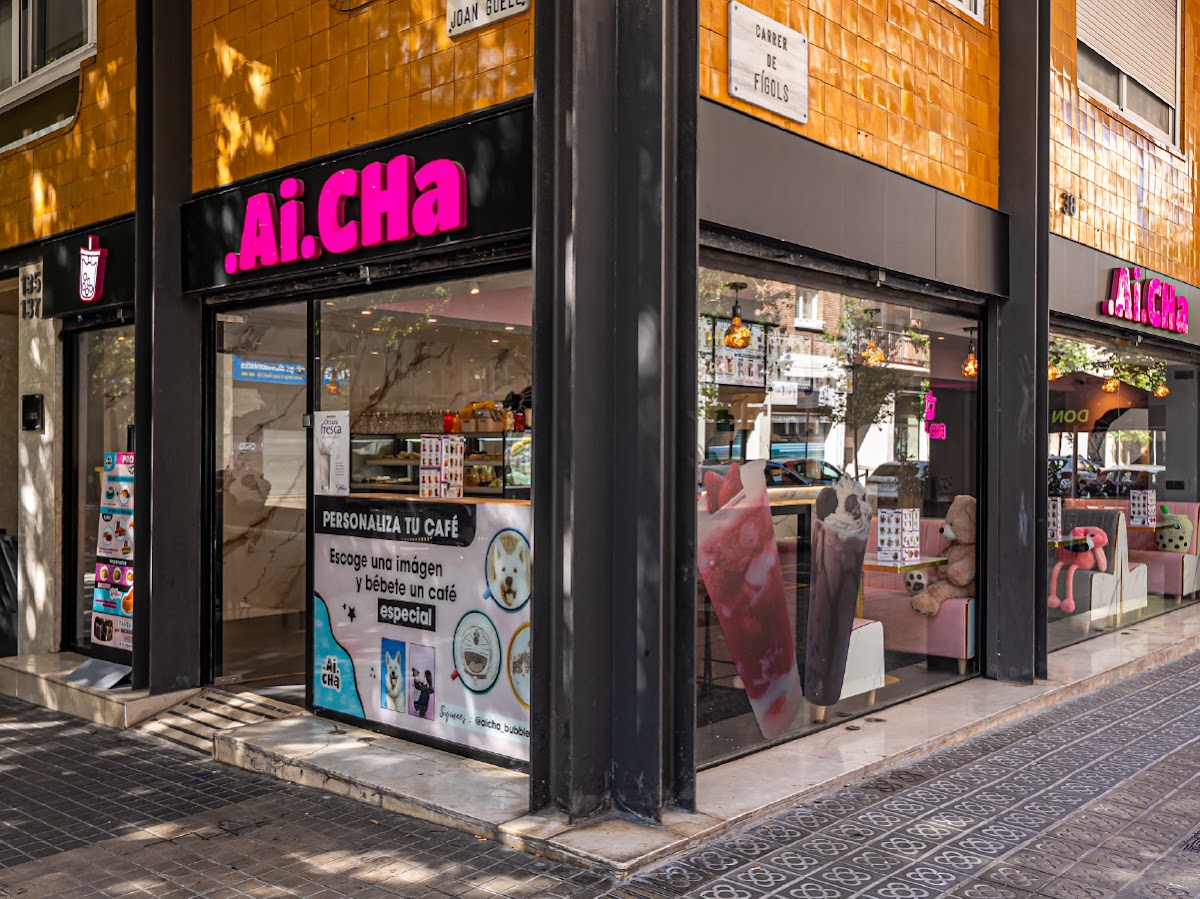 AiCha Bubble Tea & Specialty Coffee brunch degustación Joan Güell Barcelona interior