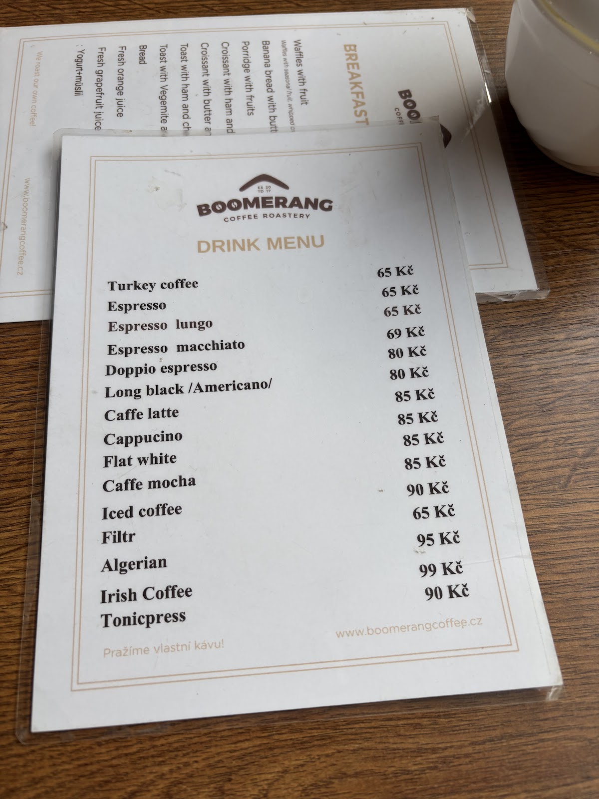 Photo of Boomerang coffee
