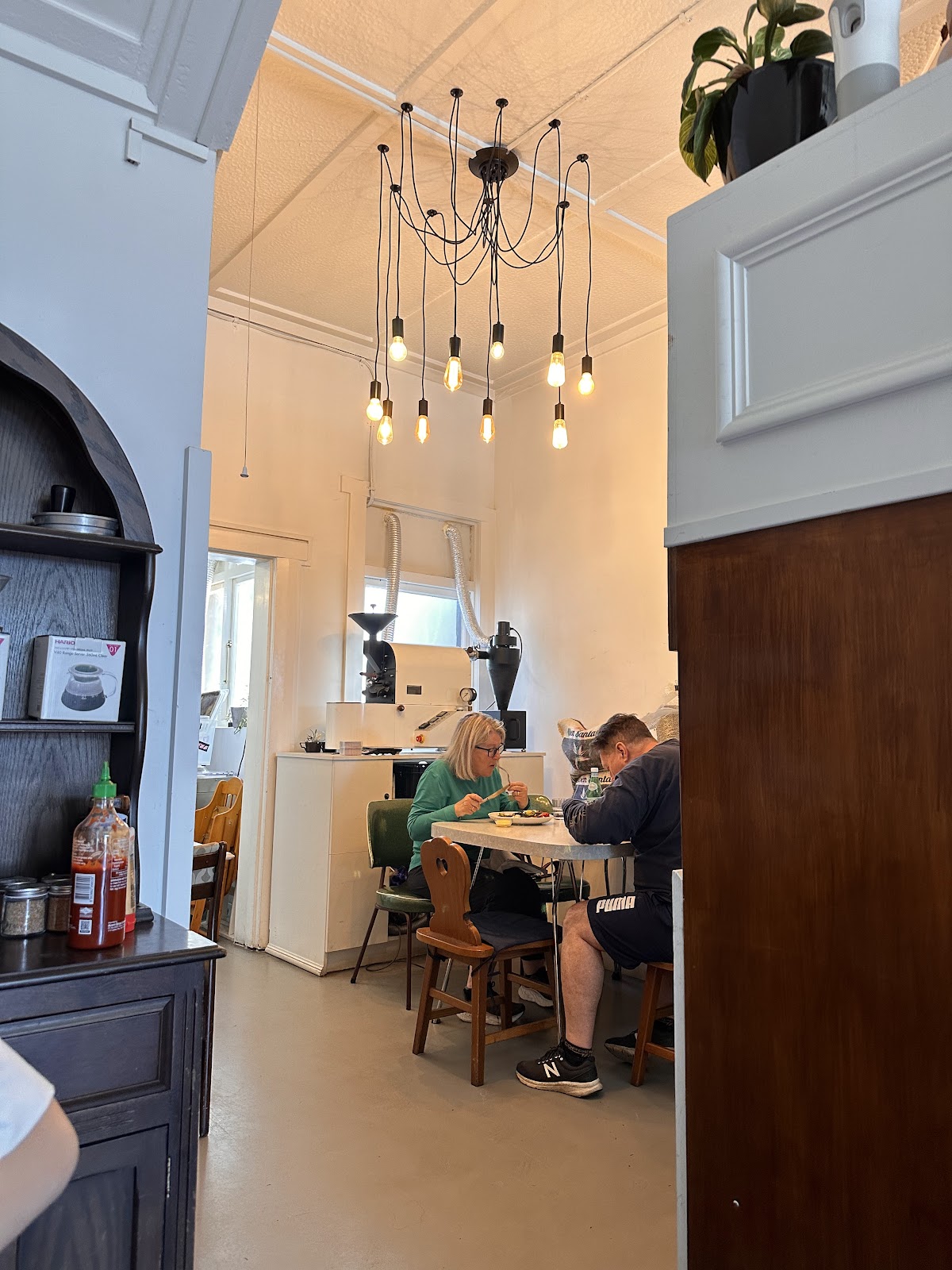 Handpicked coffee roaster interior