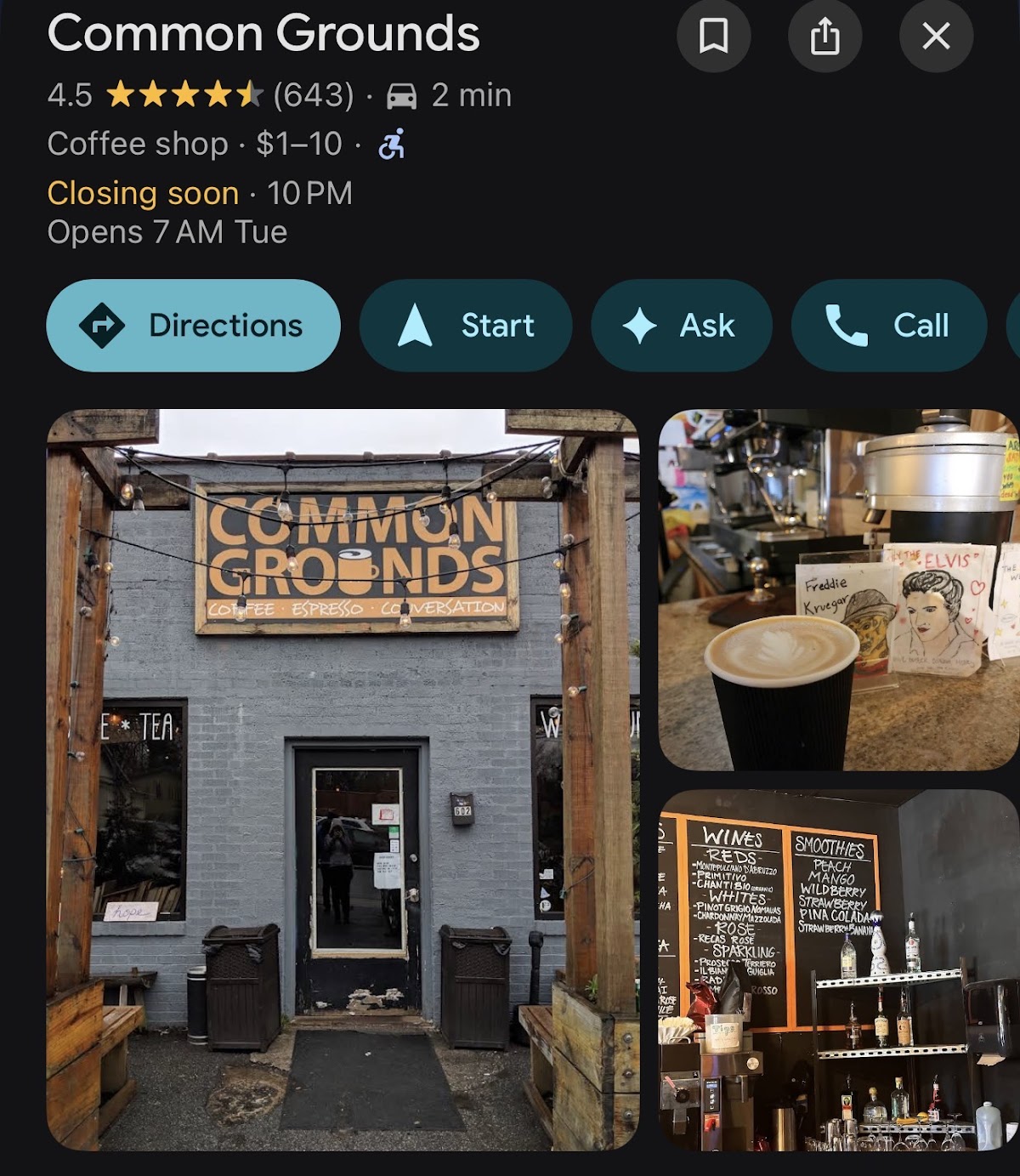 Common Grounds interior