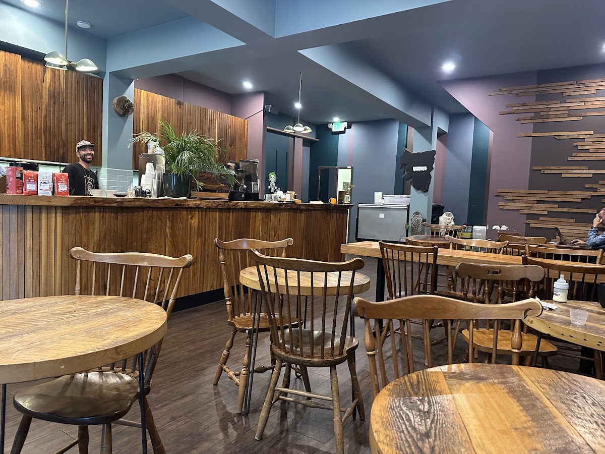 Wooden Coffeehouse interior