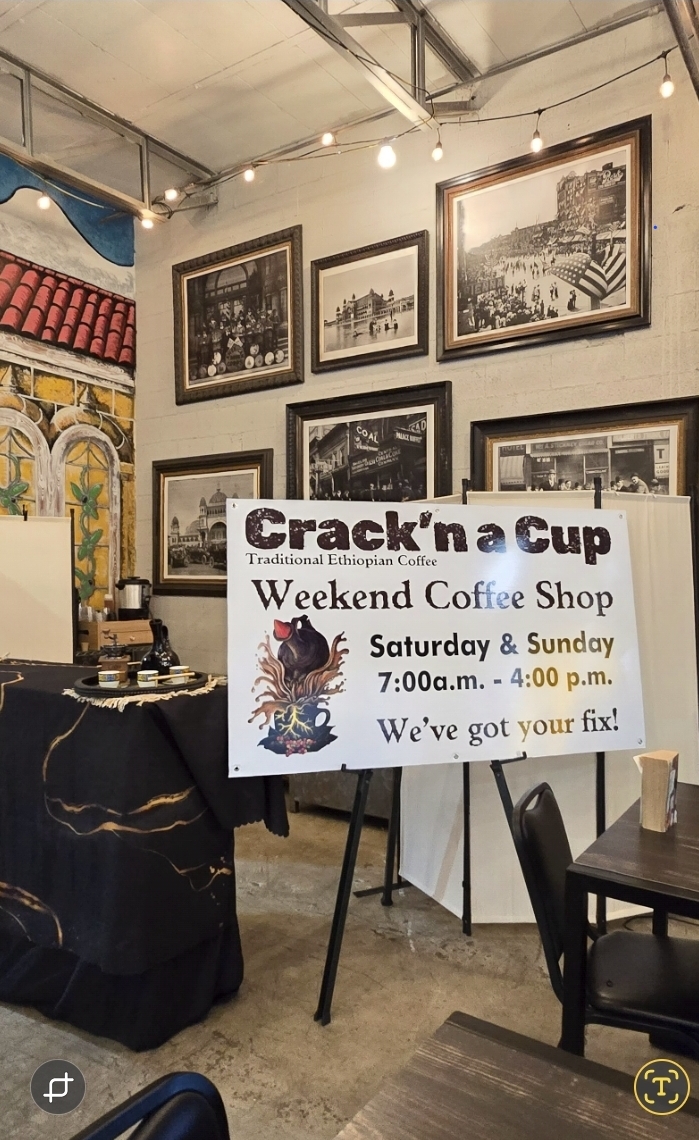 Crack’n a Cup Ethiopian Coffee interior