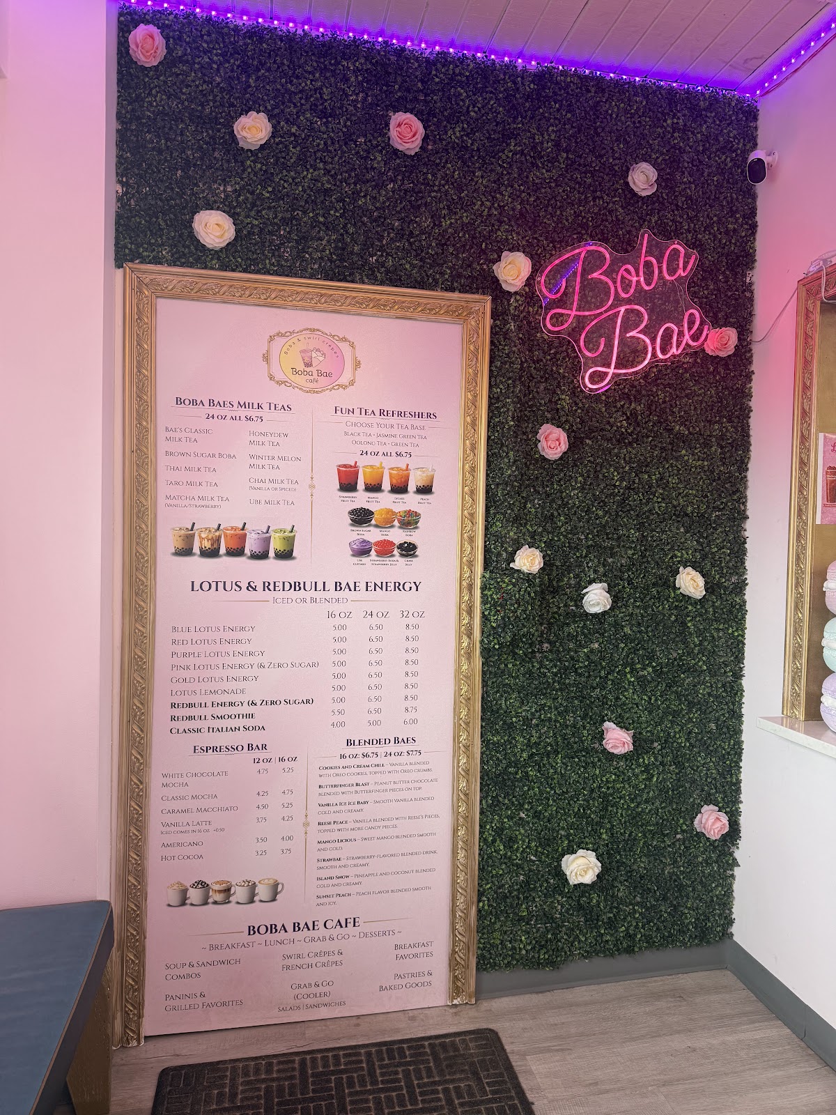 Boba bae Cafe interior