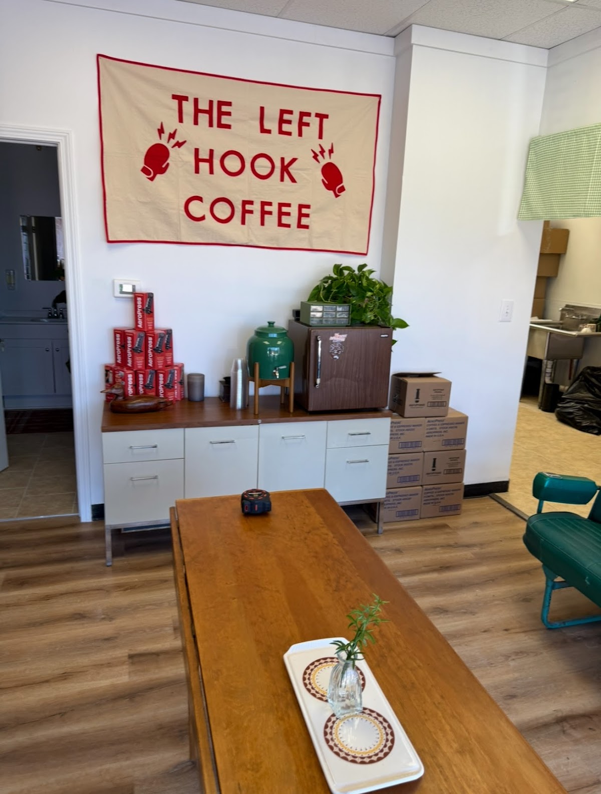 The Left Hook Coffee Roasting facility interior