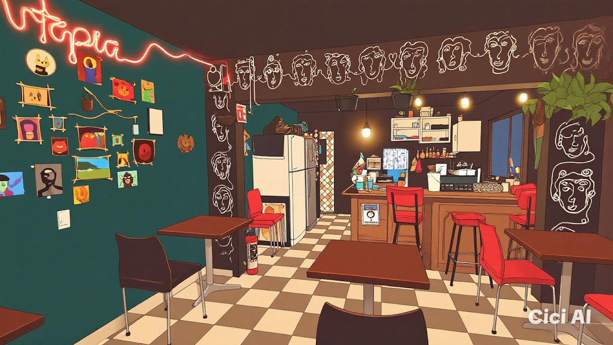Utopía Galería Café interior