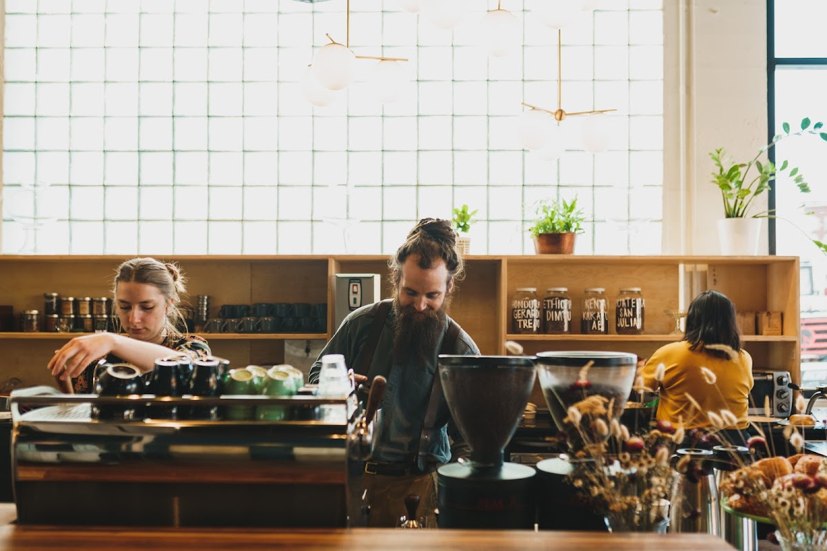 Lone Pine Coffee Roasters interior