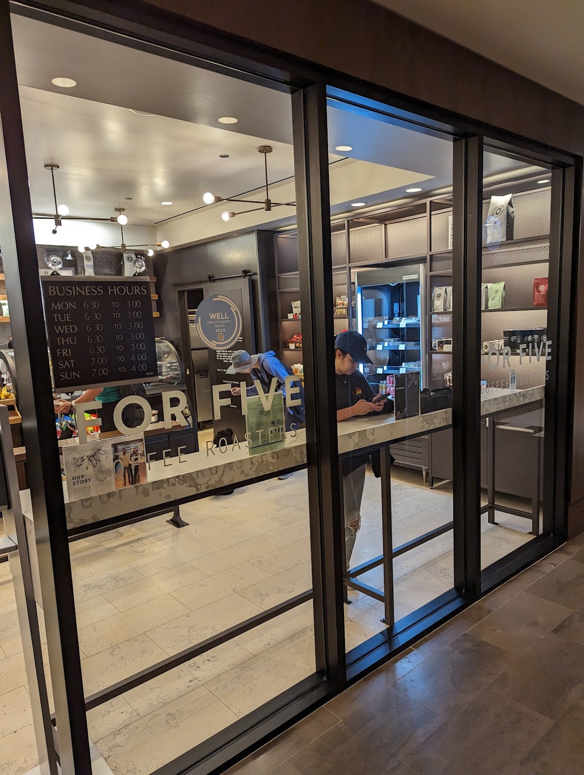 For Five Coffee Roasters interior