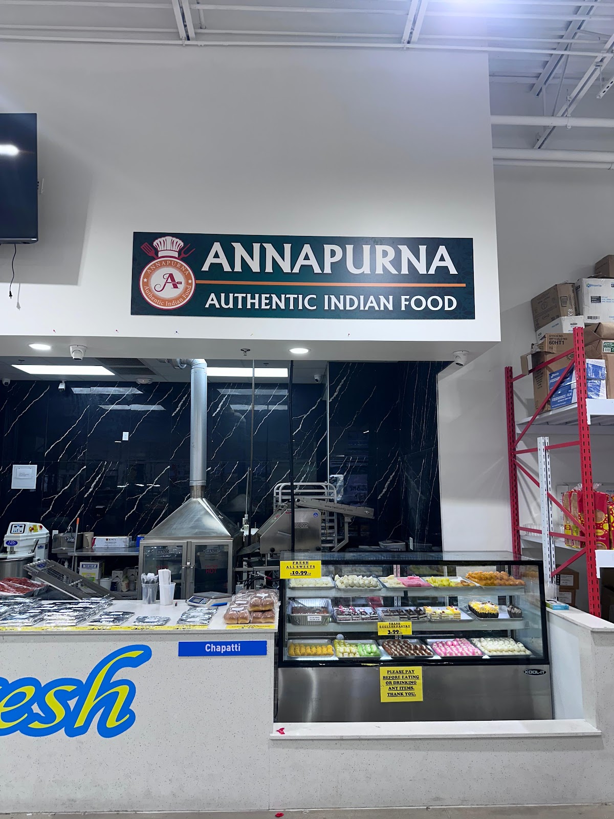 annapurna authentic indian cuisine (inside india metro hypermarket) interior
