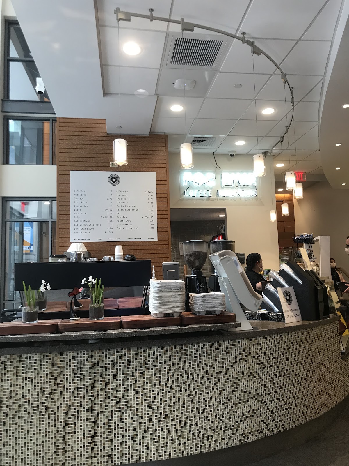 For Five Coffee Roasters interior