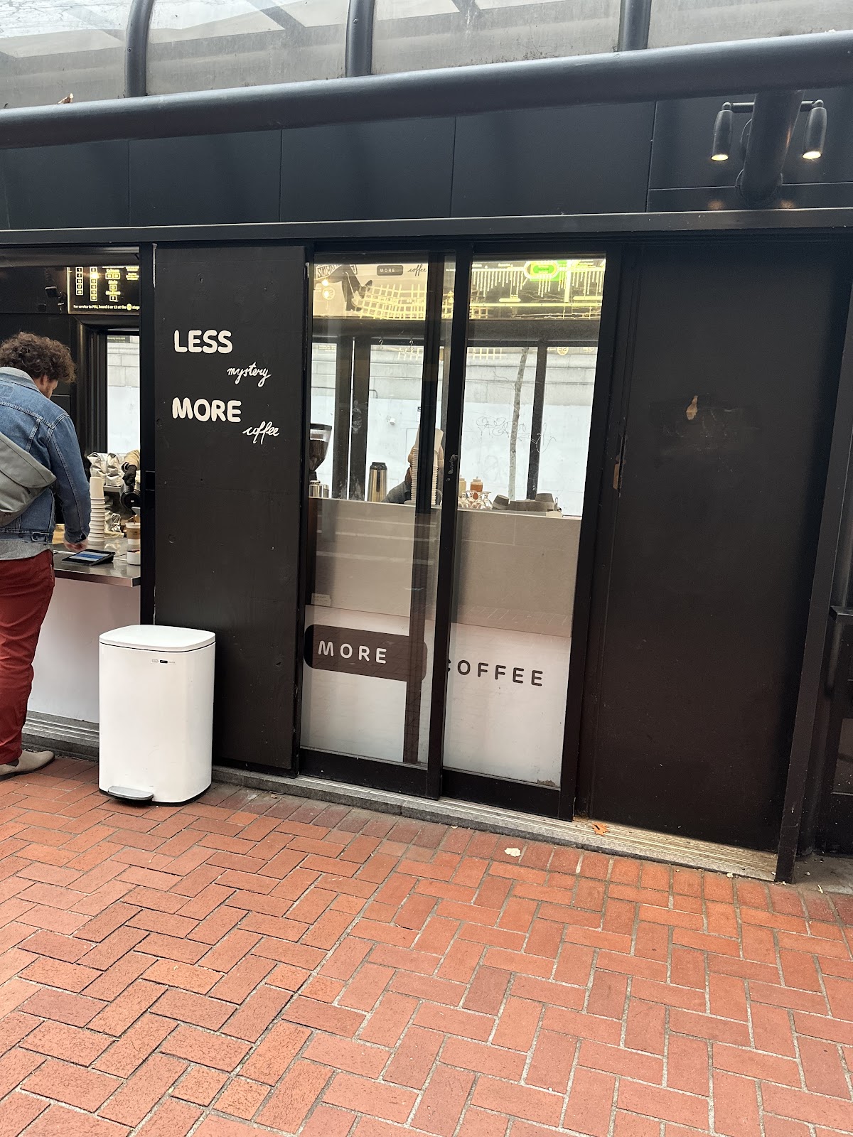 Less and more coffee interior