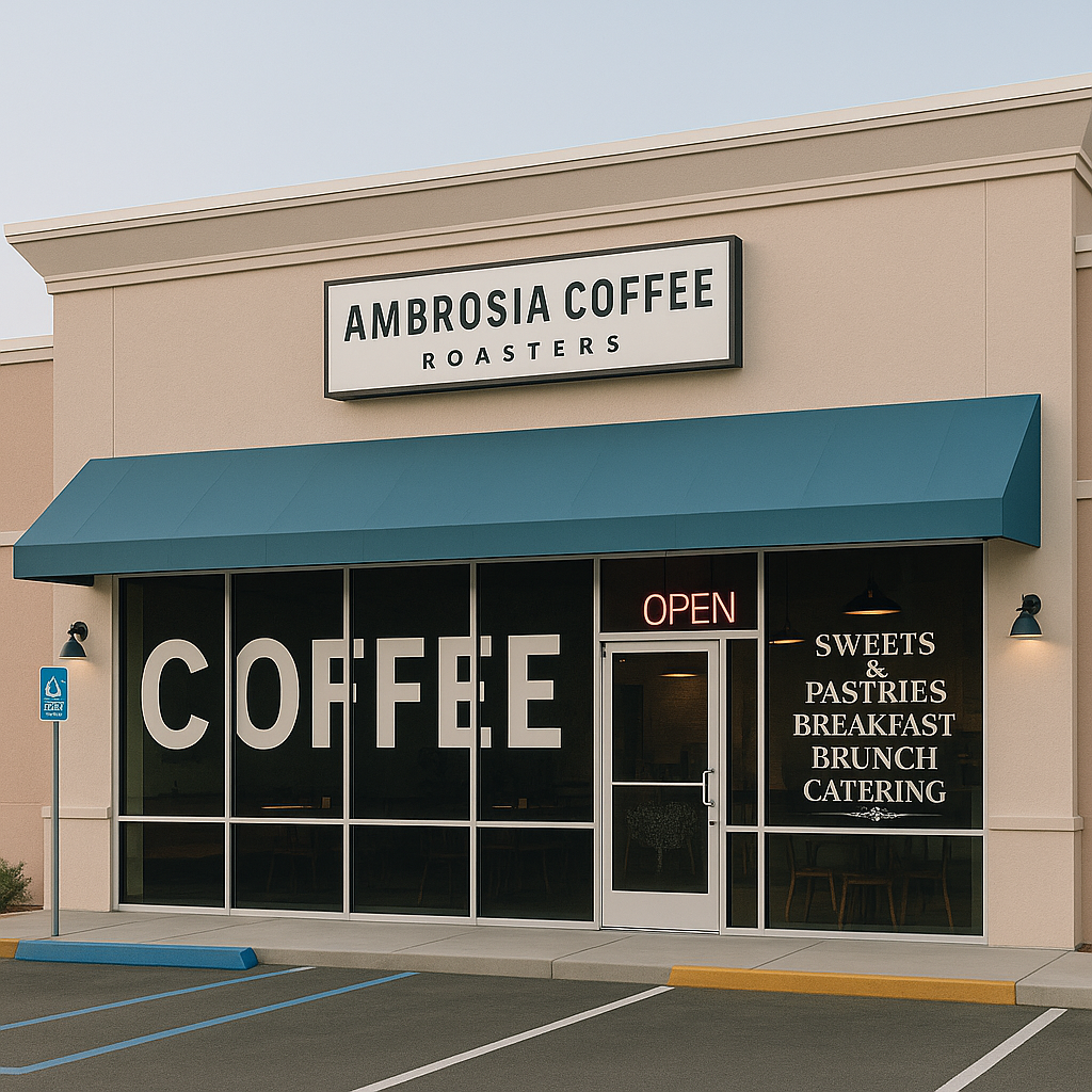 Ambrosia Coffee Roasters interior