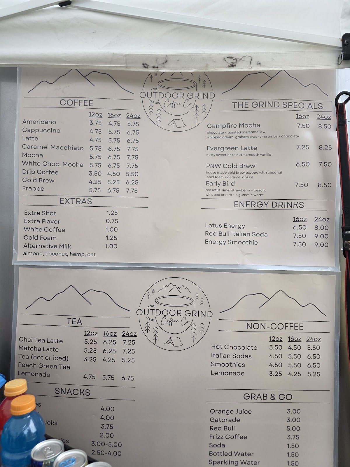 Outdoor grind coffee co interior