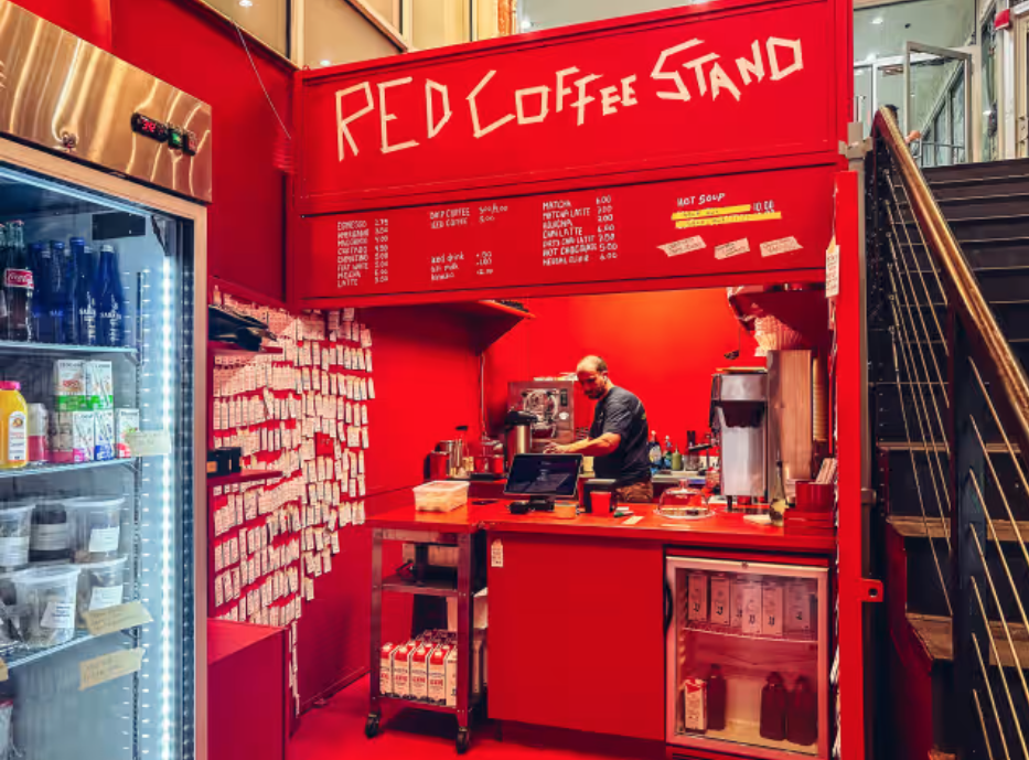 Red Coffee Stand interior