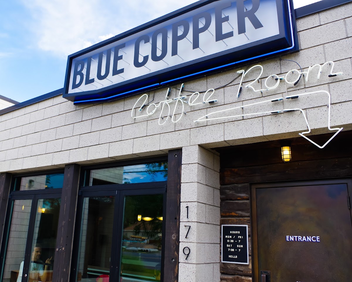 Blue Copper Coffee Room interior