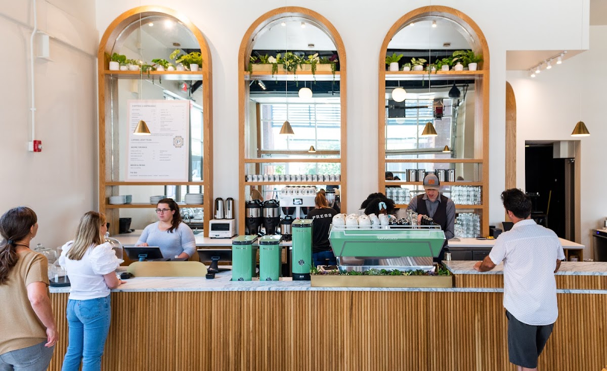 PRESS Coffee Crepes Cocktails interior