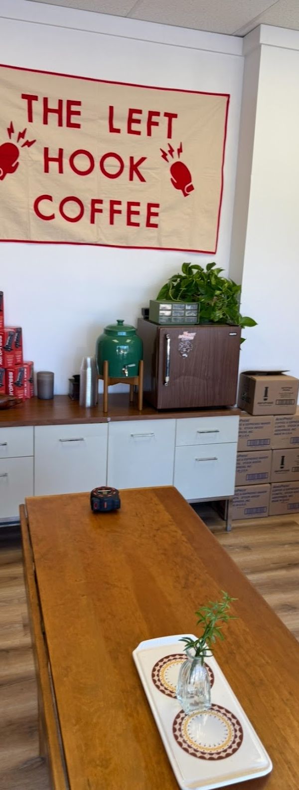 The Left Hook Coffee Roasting facility interior