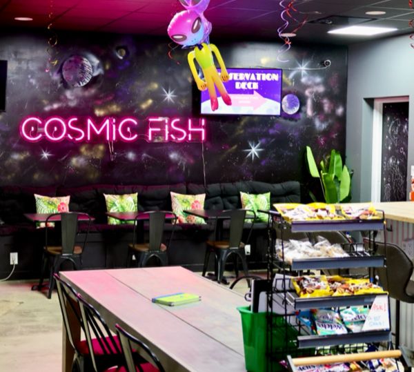 Cosmic Fish Coffee Shop & Smoke Shop interior