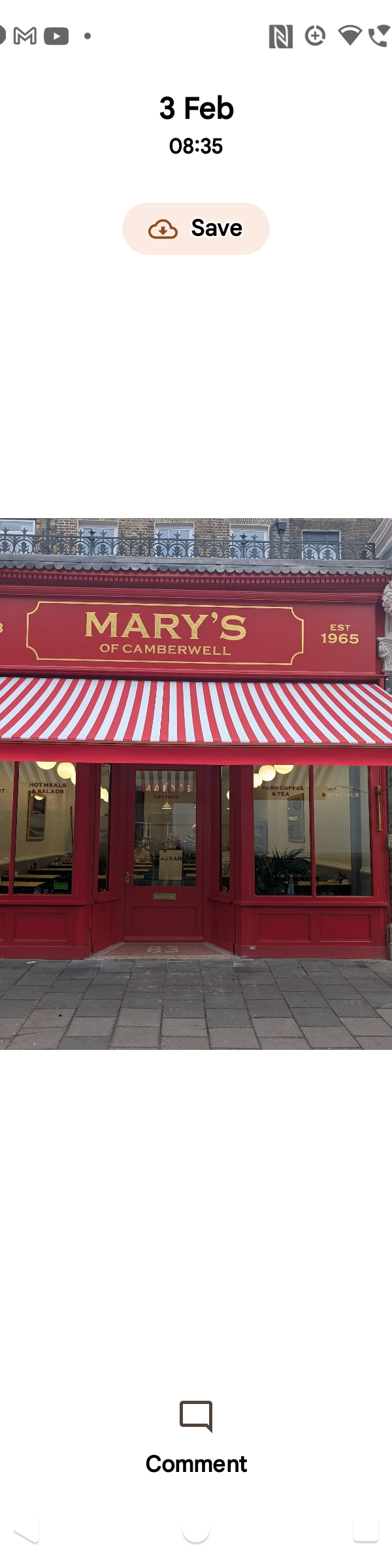 Marys Cafe interior
